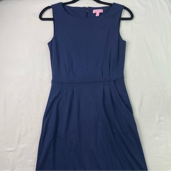 Lilly Pulitzer Womens True Navy Sleeveless Pencil Dress Size Extra Small New